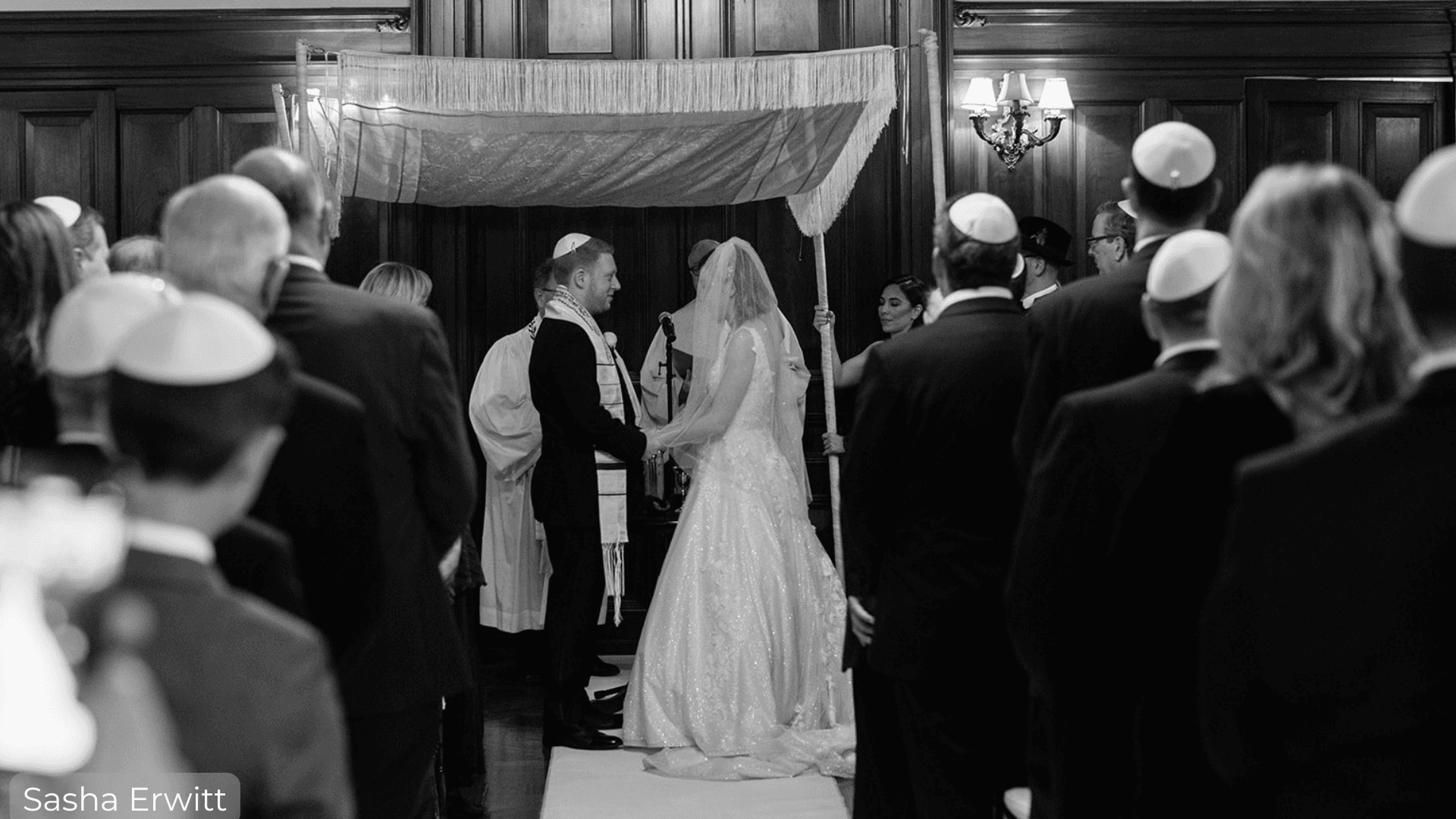 Bride and Groom under the Huppah at the ceremony