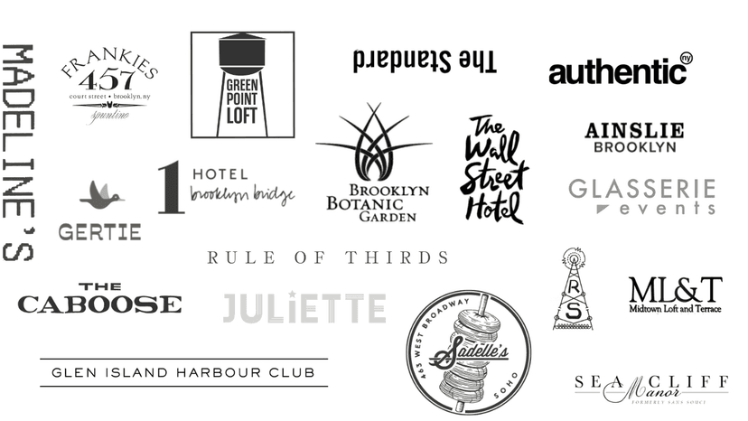 Collage of logos from venues where we have worked